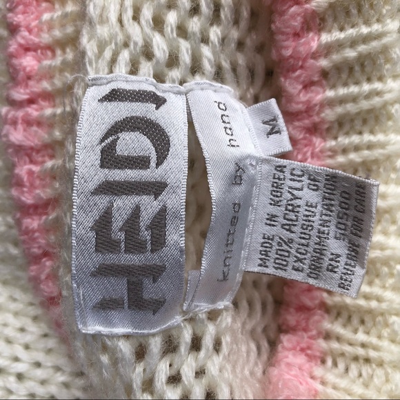 Vintage Heidi Hand Knit Bear Sweater Size Medium - Picture 9 of 9
